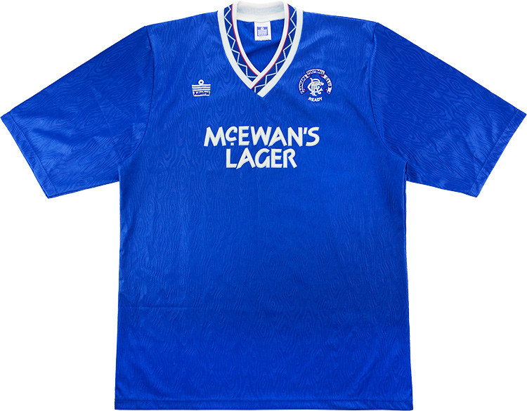 Camisa retro Admiral  Rangers FC 1990 1992 I jogador